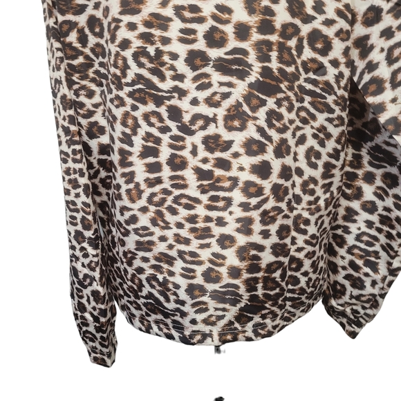 Southern Couture quarter zip wind breaker pullover leopard print size small - Picture 8 of 15